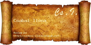 Csabai Ilona névjegykártya