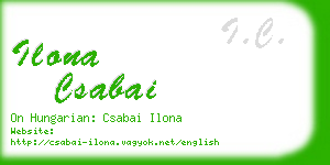 ilona csabai business card